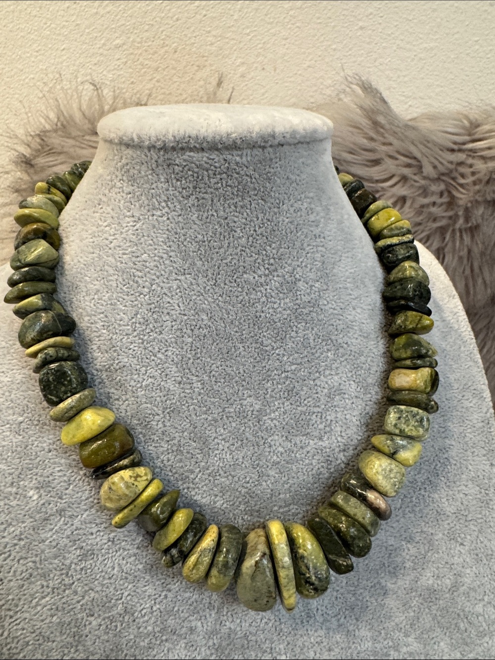 Handcrafted Green Chip Necklace